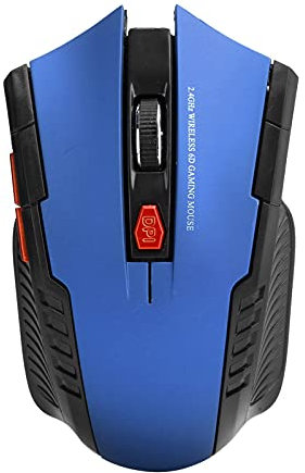 ADITAM Mouse wireless, mouse ottico regolabile DPI a 3 livelli, dispositivo esterno per computer con ricevitore USB, mouse dal design ergonomico, posizionamento accurato(blu) Double the comfort