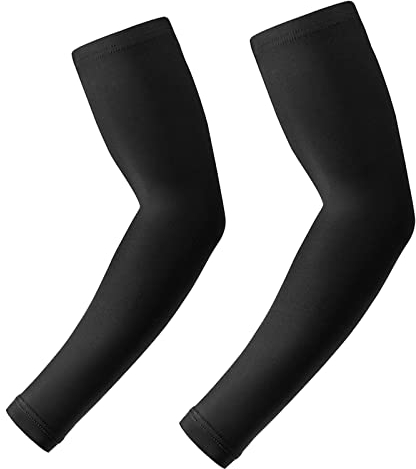 flintronic Cooling Arm Sleeves, 2 Pairs UV Protection Ice Sleeves, UPF 50 Running Arm Sleeves for Men & Women, Moisture Wicking Gloves to Cover Arm for Driving Cycling Golf Basketball-L