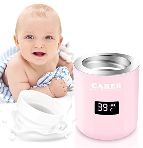 CARER SPARK Flaschenwärmer für unterwegs – Baby Flaschenwärmer mit LCD-Display USB-Aufladung konstante Temperatur schnelles Erhitzen von Milch & Wasser