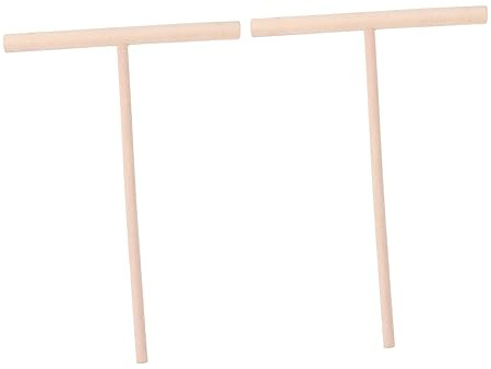 LABRIMP Wooden Crepe Pancake Tool Swedish Pan Spreader 2pcs Wooden Spreader for Batter Coverage