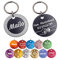 Unikat Branding | Erkennungsmarken im Singlepack | Hund, Katze und Herrchen | Hundemarke personalisiert | Beidseitig mit Gravur | rund | 30 & 35 mm (Rosa, 30mm)