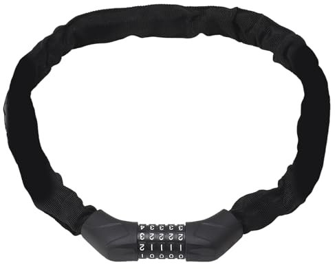 Candado para Bicicleta Cadena Bicicleta Acero Alta Seguridad Reiniciable Combinación De 5 Dígitos Candado para Bicicleta para Ciclo, Bicicleta Eléctrica, Scooter, Motocicleta, Puerta