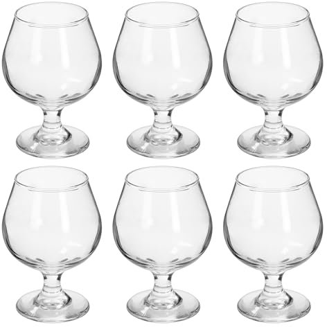 TWO TIGERS Pack Copas de Coñac Alessandro. Copa de Cristal, Tamaño. Copa Brandy Ideal para Licores. Hosteleria, Restaurantes, Bar, Fiestas (250ml (6Ud))