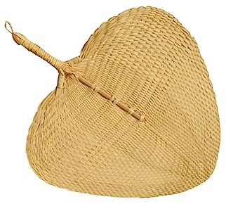 PRETYZOOM Éventail De Feuilles De Palmier Éventails en Feuilles De Palmier Naturelles Ventilateur De Poche Tissé Éventails Tissés à La Main Éventails Naturels en Bois