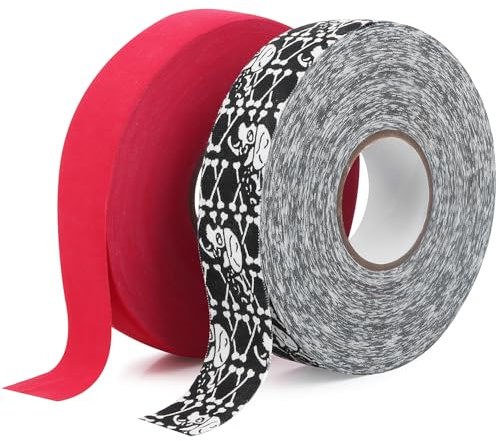 BSTDAYEVER Nastro Hockey su Ghiaccio Nastro di Presa per Sport 2 Rotoli 2.5cm×25m Nastro Impugnatura Hockey Antiscivolo Adesivo Sport Antiscivolo Tape per Golf Tennis Badminton Squash