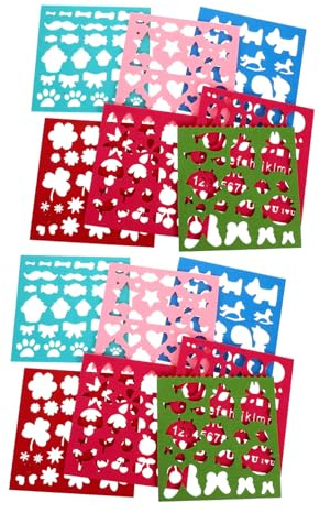 PRETYZOOM Plantillas para Fieltrado Aguja 14 Piezas Kit de Moldes para Apliques de Fieltro DIY Lana Colorida Suave para Manualidades Creativas y Proyectos de Arte Decorativo