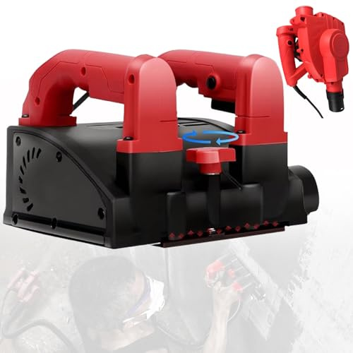 Electric Wall Planing Machine, Concrete Shovel Wall Machine Handheld Powerful Power Wall Scraper Planner with Vacuum cleaner 0.04-0.16in Planing Depth for Walls Ceilings Floors Ordinary-knife