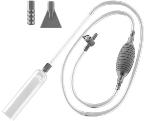 Aspirapolvere per acquario – manuale sifone | Set di attrezzi per la pulizia di acquari | Per tartarughe d'acqua, sabbia, acqua , alghe, substrato, rocce, piante, grotta, , Sa