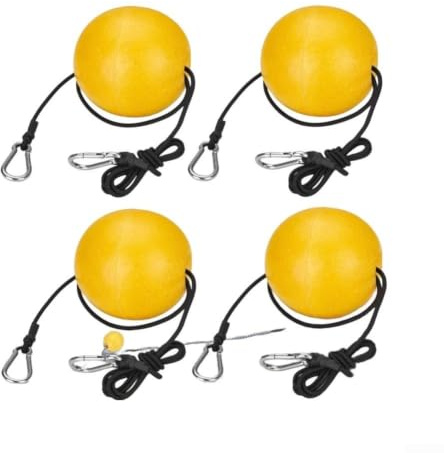 Flotador de boya de anclaje con cuerda elástica de 4 pies para mejorar la conciencia de ubicación del anclaje durante kayak y buceo (4 piezas)