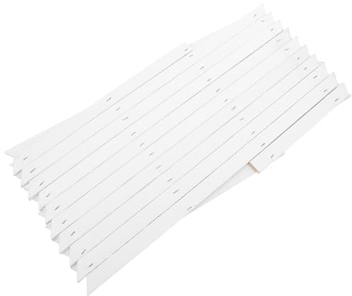 BIUDECO Enrejado de Madera para Plantas trepadoras, Panel Ajustable para jardín Interior y Exterior, Valla de celosía White con Montaje en Pared y diseño para Colgar Horizontal y