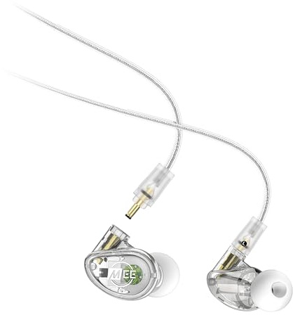 MEE audio - MX4 Pro Hybrid Quad-Driver, Customisible, Noise-Isolating, Universal-Fit Modular Musician's In-Ear Monitors Detachable Cables - Clear