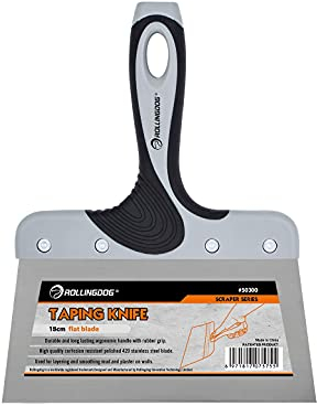 ROLLINGDOG Malerspachtel Flächenspachtel - 180 mm Spachtelwerkzeug mit weichem Gummigriff Flexibler Flasterspachtel Spackle Tool