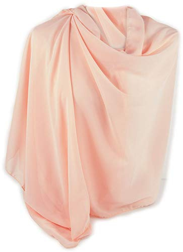 Stola rosa pesca donna elegante cerimonia coprispalle scialle grande da matrimonio per abito da sera ragazza signora anziana Foulard fular leggero primavera estate 2026 Rosa pesca