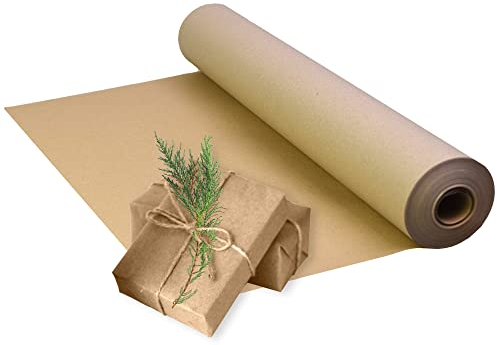 Triplast Brown ECO Kraft Paper (400mm x 30m) - Eco-Conscious & Recyclable - Multipurpose Wrapping Paper Roll with a Premium & Rustic Finish - Ideal for Gift Wrapping, Parcel Packing, Arts & Craft