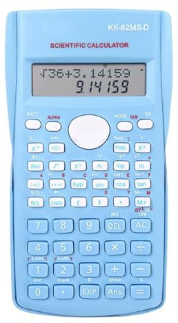 Dakexiong KK-82MS-D Portable Scientific Calculator Engineering Scientific Functional Calculator with 240 Functions Two-Line Display for School Supplies Students Teachers Business Office Home,Blue
