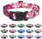 Mercano Hundehalsband Verstellbares, Weich Nylon Komfort & Robuster Gemustertes Hunde Halsband für Kleine Mittlere Große Hunde Welpen Katzen (S, Bunte Blumen)