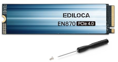Ediloca EN870 SSD 4TB NVMe SSD M.2 PCIe Gen4, Interne SSD, bis zu 7450 MB/s, 3D NAND TLC, Internes Solid State Drive, dynamischer SLC-Cache, kompatibel mit PS5 und PC