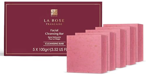 Dr Botanicals La Rose Française Facial Cleansing Bar (Pack of 5) 100g x 5