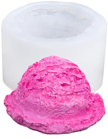 Liobelon Ice Cream Ball Silicone Mold with Edge, Multi-Use Mold for Chocolate, Fondant, Soap, Candles & DIY Desserts, Perfect for Weddings, Birthdays & Parties