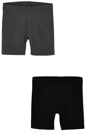 NEXT Niñas Pack de 2 Pantalones Cortos de Ciclismo Black/Grey Marl 10 Años