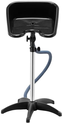 VEVOR Bac à Shampoing sur Pied, Lavabo Lave Cheveux avec Hauteur et Angle Réglables, Tuyau de Vidange, Évier Lavage de Salon Léger pour Laver Cheveux, Centre de Spa, Salon de Coiffure et de Beauté