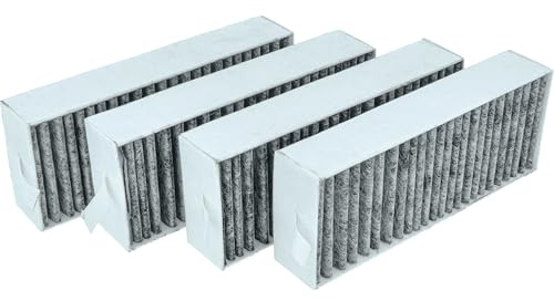 vhbw 4x Filtres à charbon actif compatible avec Bosch Series 6/8 PVQ711F15E, PVQ721F25E, PVQ731H26E, PVQ795F25E, PIE695B15E hotte aspirante