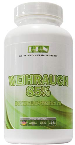 Weihrauch Kapseln hochdosiert 450mg - 150 Kapseln (vegetarisch), Boswellia serrata, 100% indischer Weihrauch,   Boswelliasäure 85%