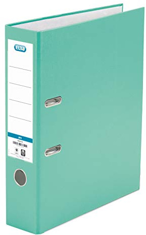 Elba Rado Top Classeur à 2 anneaux avec levier, format folio, dos 80 mm, revêtement extérieur en plastique, couleur menthe