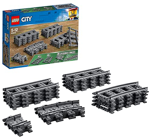 LEGO 60205 City Tracks 20 Pieces Extention Accessory Set, Building Toy Train Track Expansion, Toys for Kids