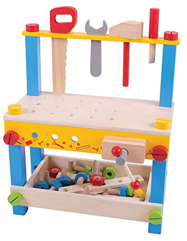 Bigjigs Toys My First Wooden Workbench with Tools
