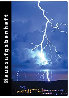 Adina Hausaufgabenheft A5 für Schlaue Faule mit Schutzumschlag (Blitz)