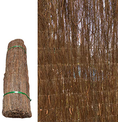 PAL | Rollo Brezo Natural Color marrón Oscuro. Rollo Brezo ecológico 1 m Altura por 3 m Longitud (1- Rollo Brezo)