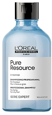 L'Oréal Professionnel Erfrischendes Haarshampoo für fettige und ölige Kopfhaut, Mit Citramin, Serie Expert, Pure Resource Shampoo, 300 ml