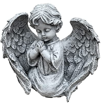 stoneandstyle Steinfigur betendes Engelchen Engel frostsicher Steinguss