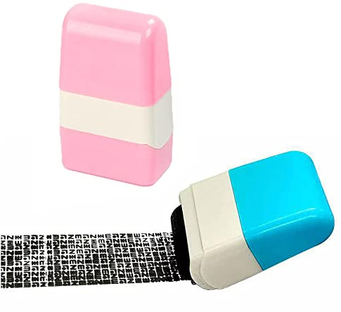 ID Theft Protection Roller Stamp, Address Blocker Stamp, 2 PCS | ID, Privacy, Address Blocker, Refill Design, Reusable, Easy Using