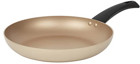 Salter BW11104EU7 Frying Pan – Non-Stick Induction Hob Suitable Fry Pan, Aluminium Egg Omelette Cooker Large Pan, Easy Clean, Soft/Cool Touch Handle, 10 Year Guarantee, Olympus Collection, 28cm, Gold