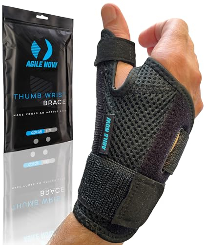 AGILE NOW® Daumenbandage Links und Rechts - Daumenschiene, Daumenorthese, Orthese Daumensattelgelenk für Männer und Frauen | Daumen und Handgelenk Bandage
