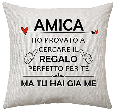 Aconesong Regali di Copertura Cuscino per Amica Idee Regalo Originali per Compleanno Natale Matrimonio Amicizia