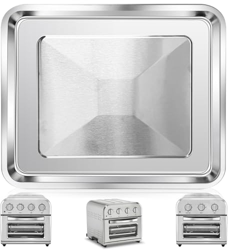 Air Fryer Tray Replacement for Cuisinart TOA-26 TOA-28 Toaster Air Fryer Convection Oven, 10.7 * 9.8'' Non-Stick Mesh Air Fryer Stainless Steel Basket Wire Rack Accessories Parts, Dishwasher Safe