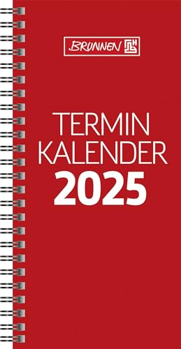 BRUNNEN Vormerkbuch Mod. 780 2025 | 100×207 mm, Karton, rot