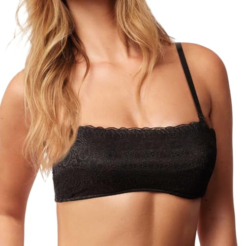 Infiore Reggiseno a Fascia Donna Lormar 904, Nero Avorio Sabbia, Taglie 2-5, Fascia con Imbottiture Estraibili