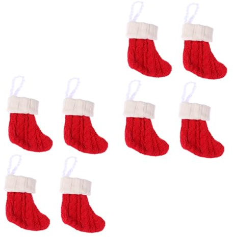 Ciieeo 8pcs Christmas Tableware Holder Knives Forks Cover Festive Xmas Cutlery Bags for Party Decoration Adorable Knitted Design for Table Organization and Holiday Cheer