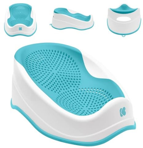 Kikkaboo Baby-Badesitz Relax rutschfest, ergonomische Form, Wanneneinlage, Farbe:blau