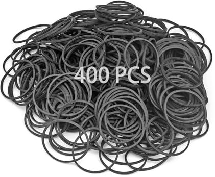 400 bandas elásticas resistentes y negras, bandas de goma resistentes a altas temperaturas, perfectas para suministros de oficina, uso industrial, hogar, manualidades y más, tamaño de 38 mm