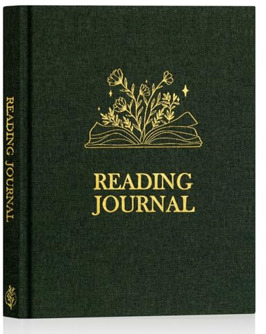 Lanpn Läsdagbok Linne Läsning Anteckningsbok, Läsning Bok Journal med 52 Bokrecension, Läs bok Dagligen Läsarbok, Present till bokälskare (grön)