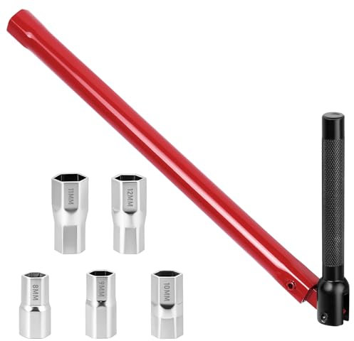 flintronic Llave Grifo Fregadero, Llave Tuerca Grifo, Herramienta de Instalación de Grifos 8-12 mm, Llave Apretar Grifo Fregadero, para La Instalación y Reparación de Bajantes, Fregaderos, Rojo