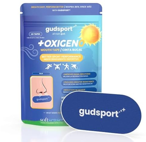 Gudsport® munband – Gudslip® – 30 munband – hypoallergeniskt lim för att främja näsandning och förbättra träningskvaliteten – bekvämt och säkert för sport