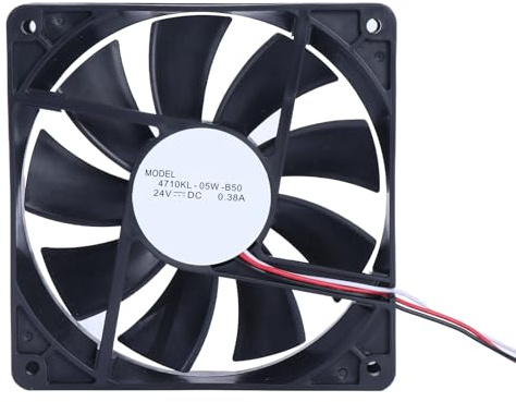 Yjcnelcr Ventola di raffreddamento efficiente da 12 cm, 4710KL-05W-B50, 24 V, 0,38 A, per dissipare il calore della CPU del computer