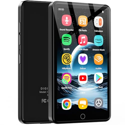 Lettore MP3 da 160GB con Bluetooth e WiFi, lettore MP4 IPS HD Touch Screen da 4,02 con altoparlanti, lettore musicale per bambini con sistema operativo Android 13, lettore MP3 MP4 con Play Store