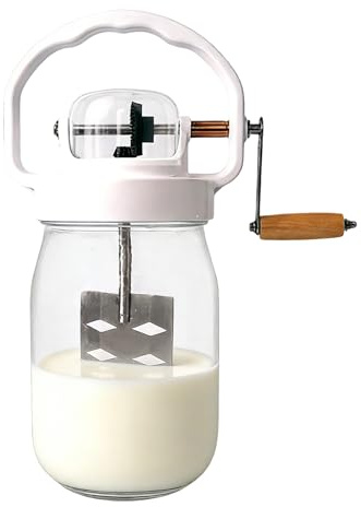 Batidora de mano – Cuenco de de 12 pulgadas | Batidora de mantequilla manual – Mezclador de cocina de 1500 ml para batir, mermelada, postres y cocinar tareas de cocción en casa